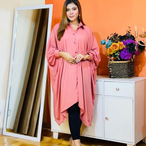 Elegant Long Shirt Kaftan for Women –  SB17143 Premium Dubai Cherry Georgette, Free Size (Fits up to 32-54)