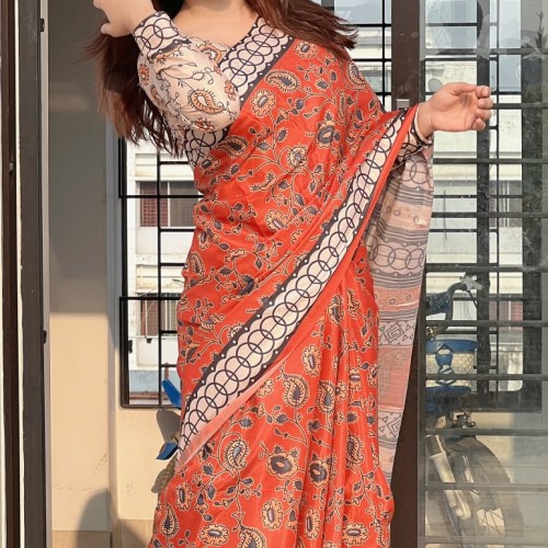 Digital Print Sharee with Blouse Piece – এক রাজকীয় উপহার, ভালোবাসার জন্য!