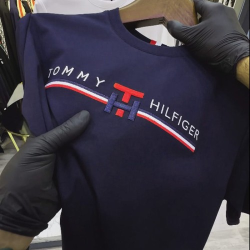 Premium Drop Shoulder Cotton T-Shirt for Men - Embroidered Design