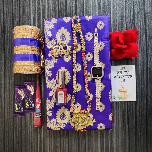 Silk Saree Gift Combo Box for Women – Perfect for Loved Ones