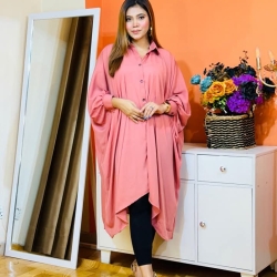 Elegant Long Shirt Kaftan for Women –  SB17143 Premium Dubai Cherry Georgette, Free Size (Fits up to 32-54)